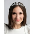 thumbnail image 5 of Believe by Brilliance Fine Silver Plated Cubic Zirconia Heart Tiara, 5 of 5