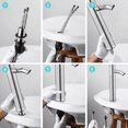 thumbnail image 5 of Grifo Monomando Mezclador Fregador Llave Alta Plata, 5 of 5