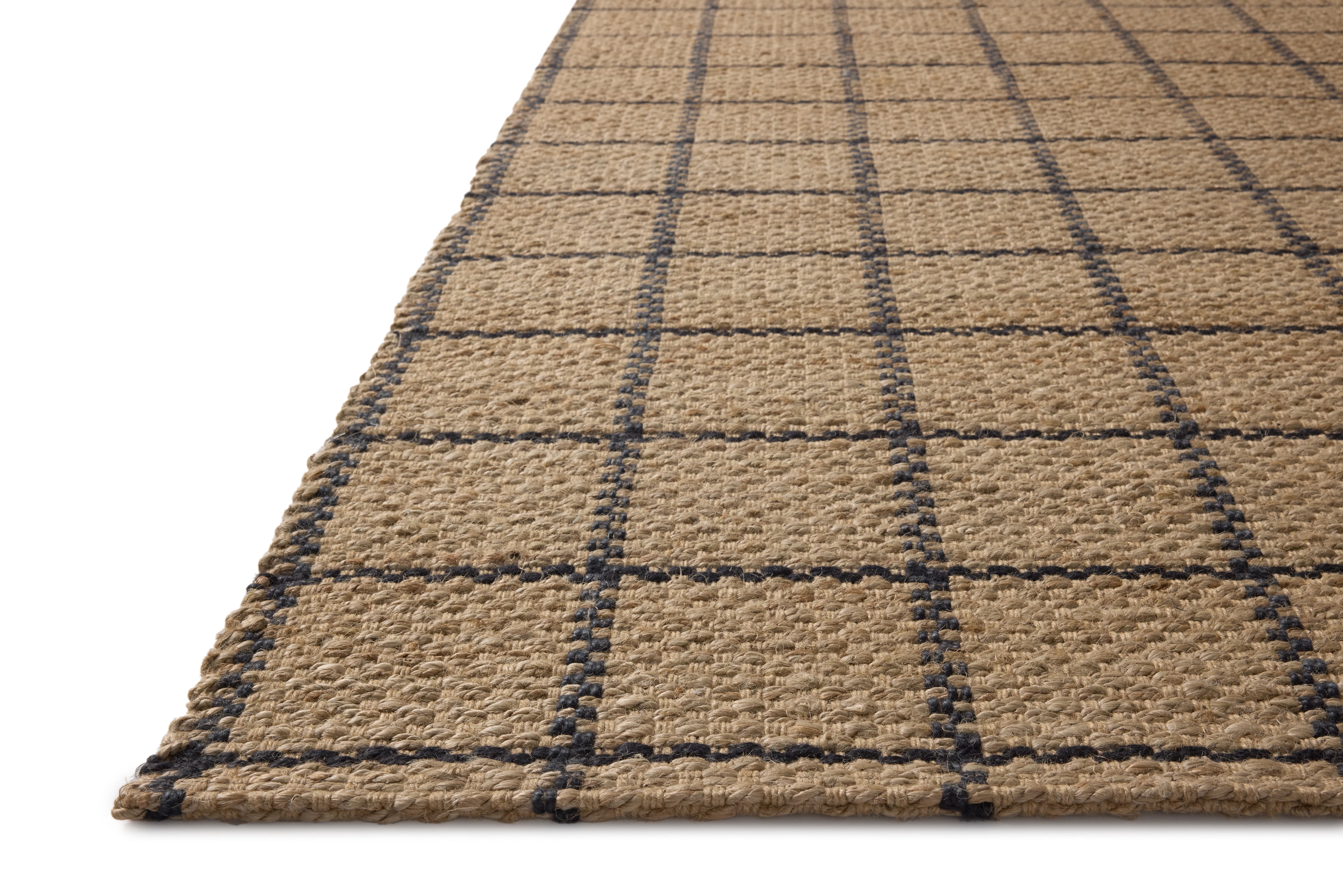 Chris Loves Julia x Loloi Fletcher Natural / Black 2'-3" x 3'-9" Runner Rug