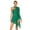 Green, variant on Doomiva Women's Lace Patchwork One Shoulder Asymmetric Leotard Lyrical Dance Figure Ice Skating Dress Burgundy S
