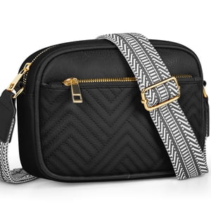 Dakomm Quilted Vegan Leather Crossbody Bag
