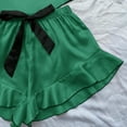 thumbnail image 4 of Conjunto de pijama de seda helada para mujer: pantalones cortos con tirantes y lazo liso, ropa fina para estar por casa, tallas S-XL, 4 of 4