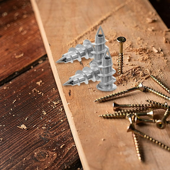 TEHAUX Silver Zinc Alloy Heavy Duty Drywall Anchors for Fastening Use 100pcs Ideal for Hanging Pictures