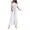 #036-White, variant on TaTaai Womens One Shoulder Off Shoulder Solid Color Elastic Waist Jumpsuit Draping Flowing Long Length For Beach Daily Party Wear