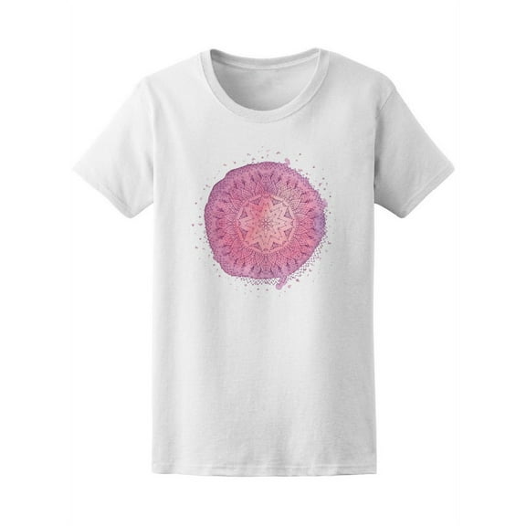 Watercolor Splatter Mandala Women's Tee - Image by Shutterstock