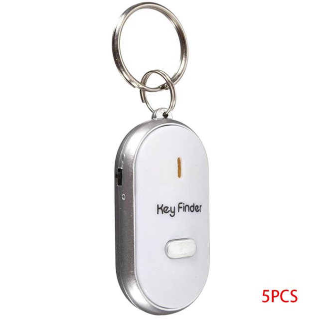 Sensores de silbido Llaveros Anillos LED intermitente Mini dispositivo de búsqueda inteligente para personas mayores 5PCS Monstrate DZ4151-02