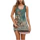 thumbnail image 1 of Vestido Corto de Verano Casual de Moda Impreso Cuello Redondo Bolsillo sin Mangas de las Mujeres, Vestido Casual para Diario, 1 of 1