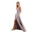 thumbnail image 3 of SPEECHLESS Womens Purple Slitted Spaghetti Strap Sweetheart Neckline Full-Length Prom Fit + Flare Dress Juniors 5, 3 of 3