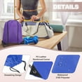 thumbnail image 3 of Bolsas de mochila con cordón, paquete de 2 sacos de cincha para gimnasio, yoga, viajes, natación, playa, azul zafiro, 3 of 6