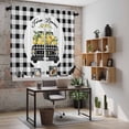 thumbnail image 5 of Summer Lemon Kitchen Curtains 63 Inch Length, Watercolor Truck Yellow Fruits Black Plaid Tiers Curtains for Living Room Berdoom Bathroom, Light Filtering Drapes Window Treatment 2 Panels 42"Wx63"L, 5 of 8