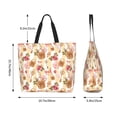 thumbnail image 5 of Cauagu Key Lock And Flowers Print Women Large Capacity Tote Bag - Casual Shoulder Bag Fashion Handbag Shopping Bag Daily Bag Hobo Bags for Travel Work and Shopping, 5 of 8