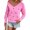 Pink, variant on Women's Spring Autumn Knit Sweater Long Sleeve V Neck Heart Print Loose Knitwear