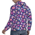 thumbnail image 6 of Daiia Skull Blue Flower for Men's Fashion Hoodies & Sweatshirts with Kangaroo Pocket Hooded Sweatshirt Breathable & Moisture Wicking-X-Large, 6 of 7