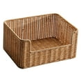 thumbnail image 3 of Fiocias Weaving Storage Basket Bread Basket Magazine Holder Decoration Decorative Basket Brown, 3 of 9