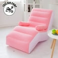 thumbnail image 2 of Inflatable Sofa Chair with Household air Pump, Lounger Sofa for IndoorLiving Room, Foldable Lounge Chair with Armrests for Living Room, Bedroom, Office,Travel, Camping （Pink）, 2 of 10