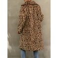 thumbnail image 6 of KelaJuan Men’s Faux Fur Coat Winter Warm Long Sleeve Leopard/Zebra Print Long Jacket Open Front Overcoat, 6 of 6