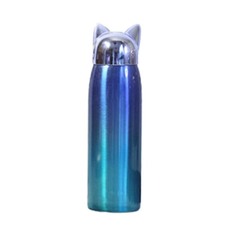 

300ML Vacuum Insulated Mug Portable Vacuum Flask Insulated Water Bottle Leak Proof Lasting Thermals Water Bottle Blue 300ML