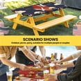 thumbnail image 6 of Japanese Style Table Cloths for 3 Foot Rectangle Tables, Modern Cranes Cherry Flower Wave Red Blue Patio Waterproof Elastic Fitted Tablecloths, Washable Rectangular Table Cover for Camping, 6 of 8