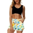 thumbnail image 5 of Women Summer Board Shorts Hawaiian Tropical Print Beach Swim Shorts with Pockets, 5 of 10