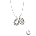 thumbnail image 2 of Delight Jewelry Goldtone Beaded Clear Crystal Horseshoe with Good Luck Best Mom Ever Charm Necklace, 2 of 4