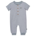 thumbnail image 2 of Modern Moments by Gerber Baby Boy Short Sleeve Henley Romper, Sizes 0/3 Months - 24 Months, 2 of 9