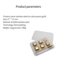 thumbnail image 2 of Cateissary Cubos de hielo reutilizables con piedras doradas para whisky, enfriador de whisky con rocas para enfriar, cubo de hielo para whisky, enfriador de Cocina y Comedor Cateissary HA017099-00, 2 of 6