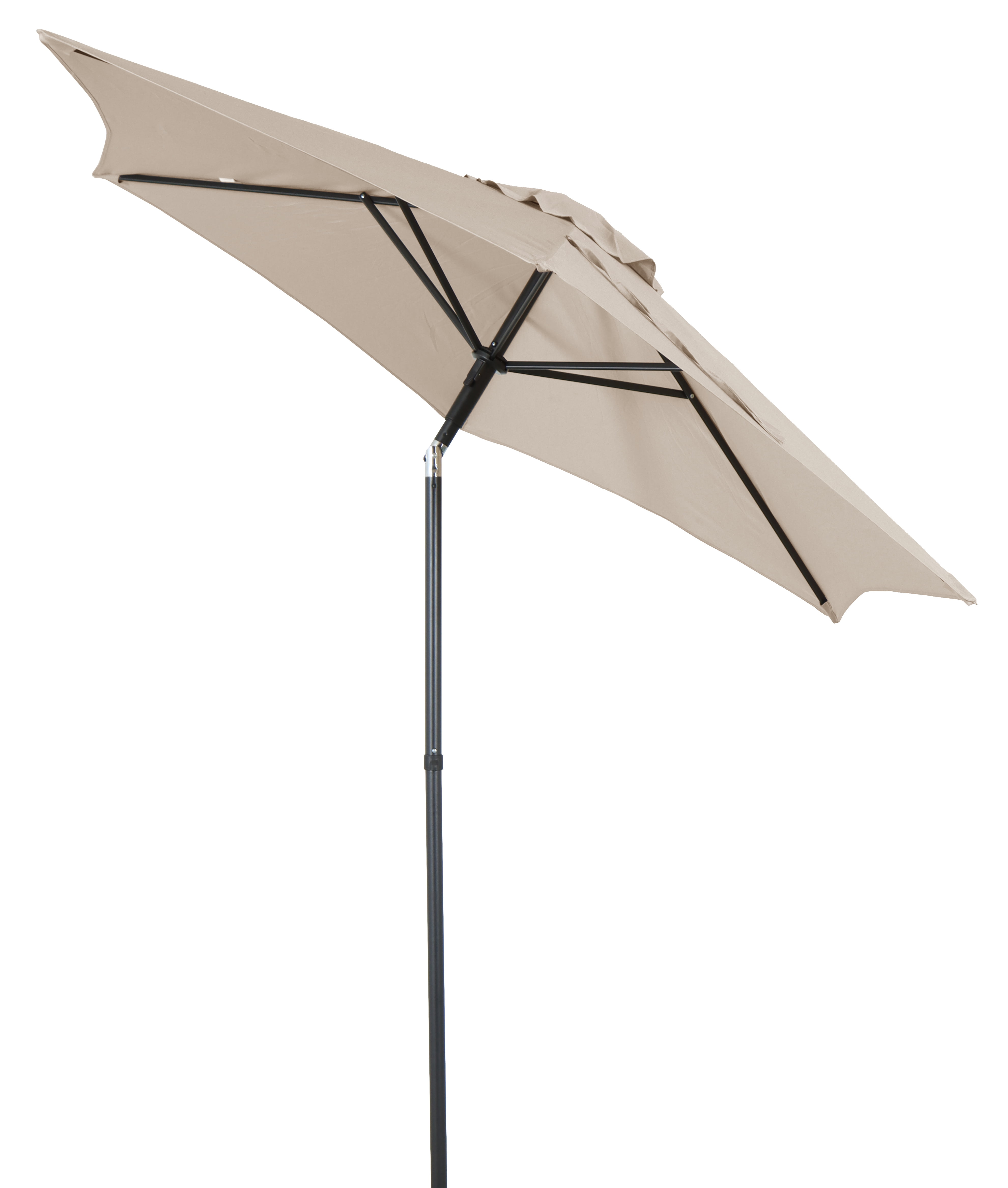 Mainstays Outdoor 7.5' Tan Market Patio Umbrella with Push-Up, 3-Angle Tilt
