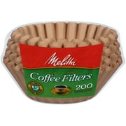 Melitta 8-12 Cup Brown Basket Coffee Filters, 200 Count
