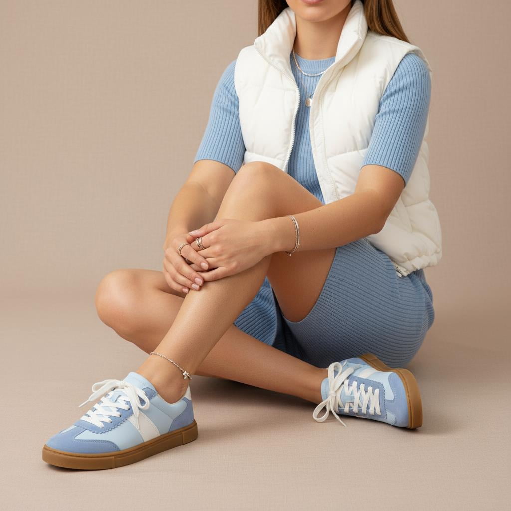 Cushionaire Balance Lace Up Women's Sneakers - Casual Tennis Shoes for Women with Memory Foam and Slip Resistant Outsole