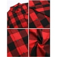 thumbnail image 6 of KISSMODA Boys Casual Button Down Shirts Kids Long Sleeve Plaid Blouses Shacket Jacket 7-15 Years, 6 of 6