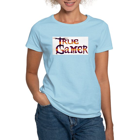 CafePress - True Gamer Women's Pink T Shirt - Women's Classic T-Shirt