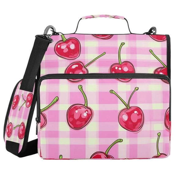 YAZAOO Zipper Binder trapper keeper Documents Organized Design Cherry Bliss Printed