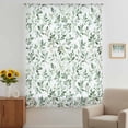 thumbnail image 3 of Sage Green Leaf Sheer Curtains 54 Inches Long, Country Eucalyptus Nature Plant Branch Light Filering Curtains, Breathable Simi Curtain Privacy Drapes for Kitchen Bathroom Small Window Treatment, 3 of 9