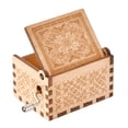 thumbnail image 2 of Caja de música de madera manivela ligera para decoraciones de recuerdos (G), 2 of 8