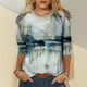 thumbnail image 2 of Camiseta de manga larga con cuello redondo y estampado floral para mujer Pompotops  FGAJ10052, 2 of 5