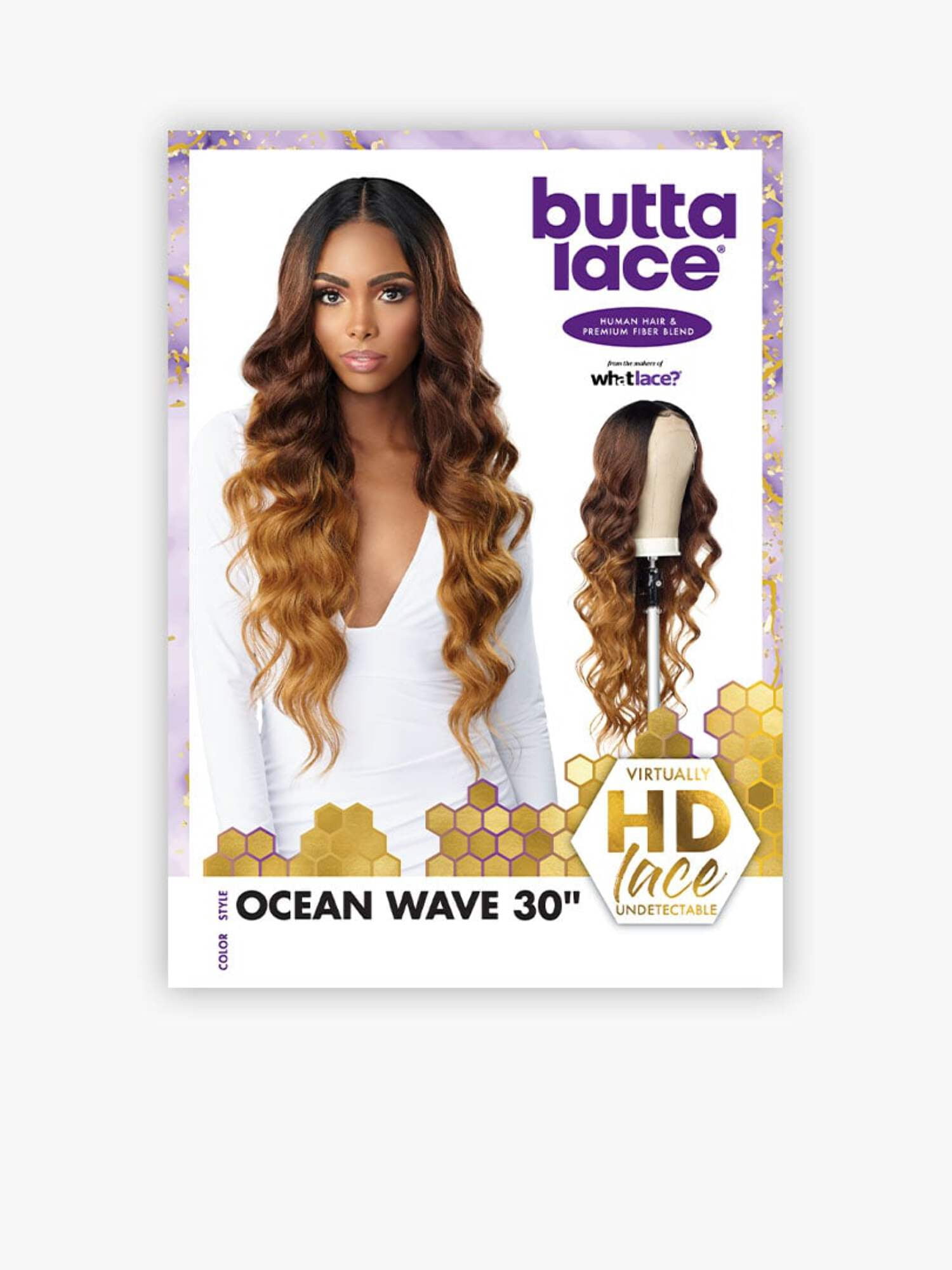 SENSATIONNEL - BUTTA LACE HUMAN HAIR BLEND OCEAN WAVE 30″