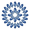 thumbnail image 1 of Uxcell 50Pcs Rhinestones en forma de ojo de caballo de vidrio con respaldo puntiagudo para hacer joyas, azul 4x8mm, 1 of 6