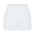 thumbnail image 5 of TANGNADE Sweat Shorts Women Cute Shorts High Waist Rise Walking Solid White L, 5 of 6