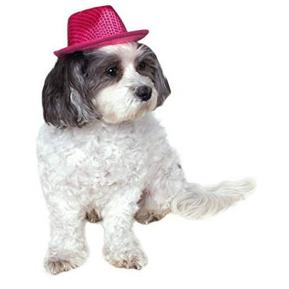 Rubie's Fedora Pet Costume Accessory, Medium/Large, Pink Sequin