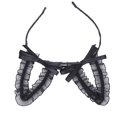 thumbnail image 3 of Diadema con orejas de encaje para mujeres y niñas, bonita decoración con lazo, diadema para fiesta de Halloween y Cosplay, 3 of 8