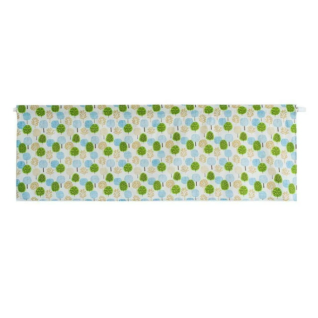 Printed Short Curtain Window Dressing Rod Pocket Kitchen Cabinent Door Decorative Valance Half Panels