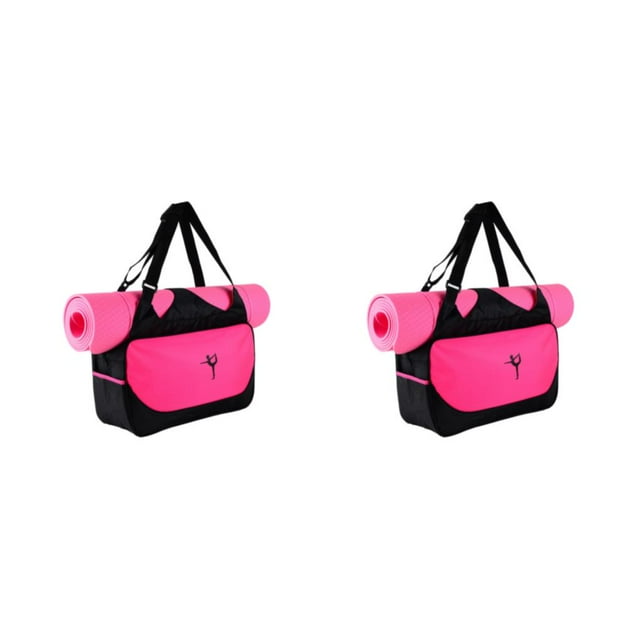 Guardoinrt Sturdy And Durable Sports Bag For All Yoga Accessories Large Capacity pinkish red 2Set