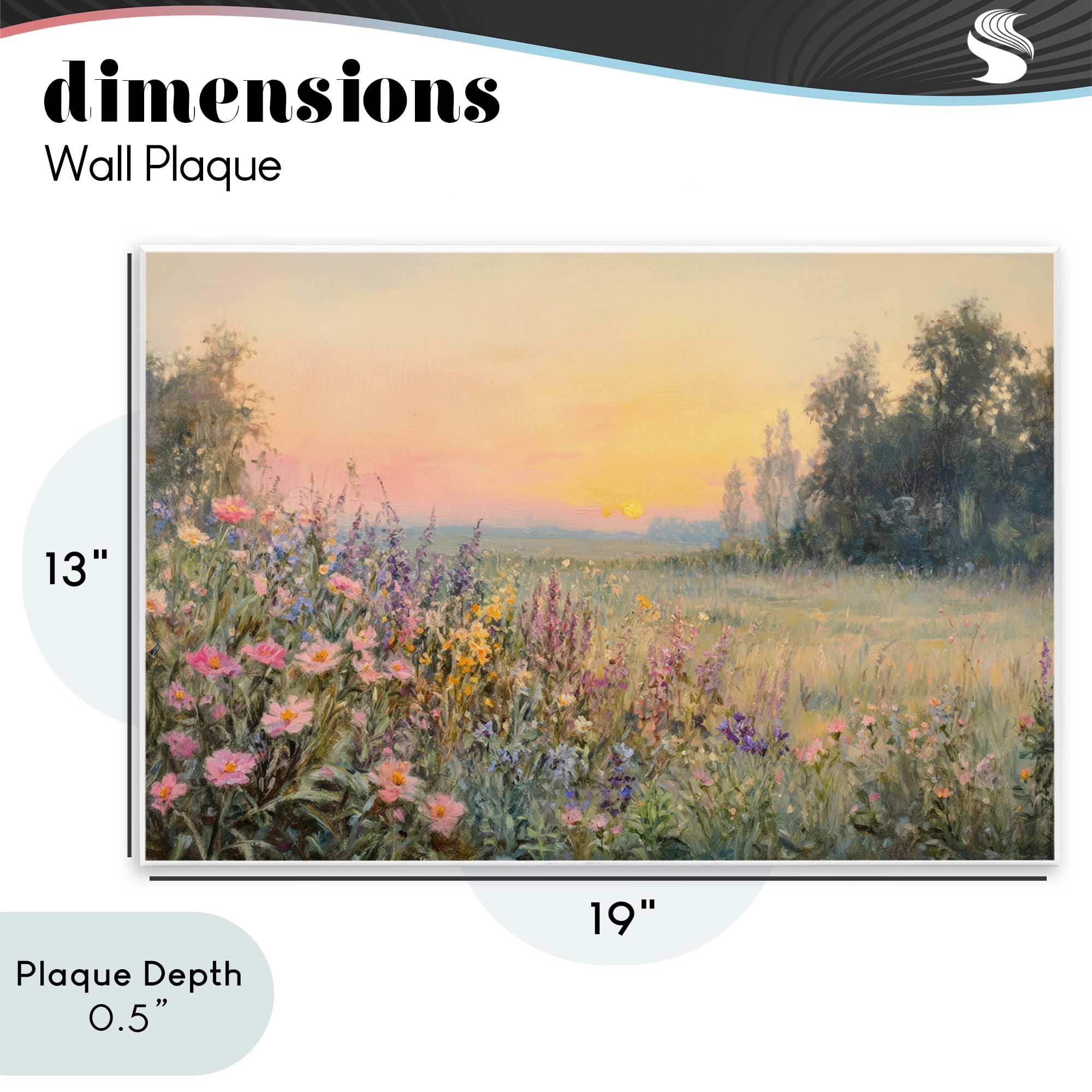 Stupell Industries Serene Twilight Meadow Wall Plaque Art, design by Petal Prints Design