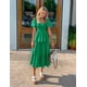 thumbnail image 5 of Vestido midi ZESICA 2025 Summer Boho de manga corta abullonada para mujer, 5 of 9