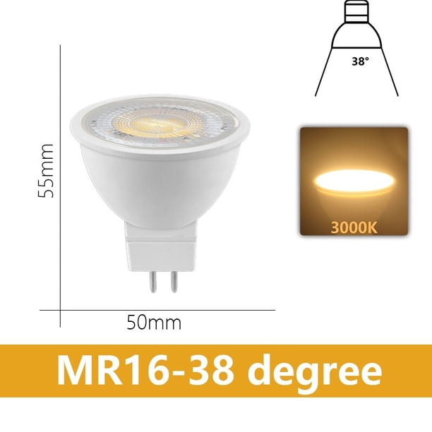 Foco LED MR16 GU5.3, 3W-8W, 220V, CA 110V, CA/CC 12V, ángulo de haz de 38/120 grados para el hogar, Bombilla interior de ahorro de energía para mesa