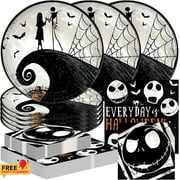Nightmare Before Christmas Dinnerware Bundle Set - Dinner Plates 9", Luncheon & Beverage Napkins - Birthday Party Supplies and ations for Kid Parties