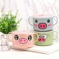 thumbnail image 3 of Amosfun Pink Stainless Steel Kids Bowl with Lid, Shatter-Resistant Round Design, Durable and Safe for Children, 1 Piece, 3 of 6