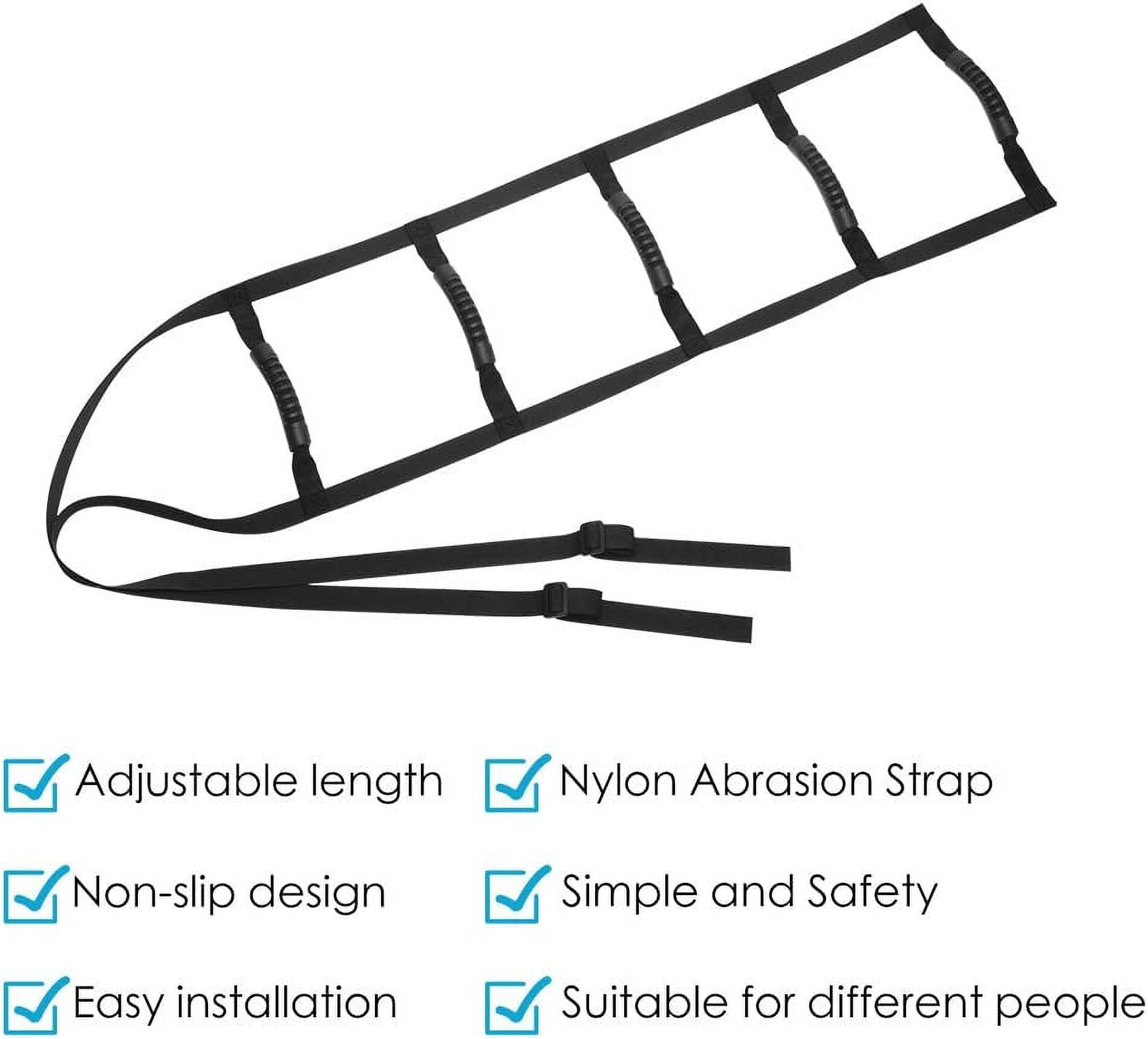 Wake Up Aid Bed Ladder Moving Assist Belt Hoist Gait Belt Walker Framing  Tools Twin Floor Bed Frame Pull Up Straps Kit Bed Pull Up Belt Bed Support  Belt Black Elderly 