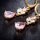 thumbnail image 4 of unbranded 1Par Pendientes Femeninos Sencillos De Zirconia Rosa Ideales Para Oficina Y Fiesta, 4 of 8