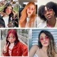 thumbnail image 3 of Gafas de sol Tskestvy Retro Vintage Small Square 90s UV400 para mujer, 3 of 7
